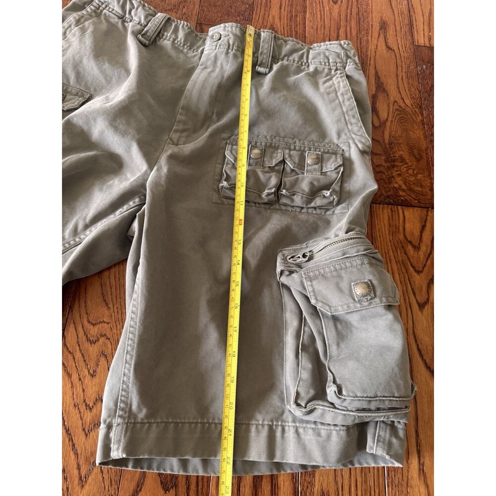 Vintage Polo Ralph Lauren Paratrooper Cargo Shorts Mens 35 Gray Military Utility - Picture 7 of 14